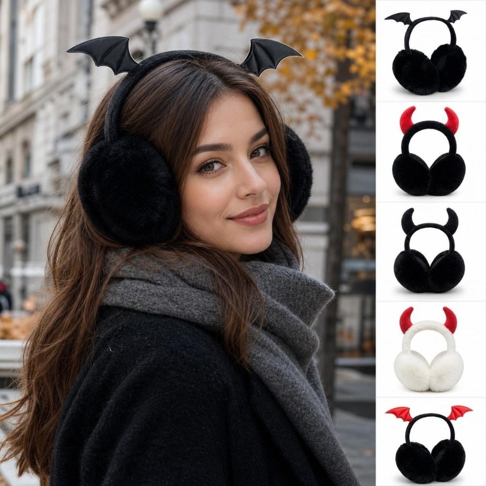 Earmuffs Foldable - 고딕 스타일 접이식 귀마개 박쥐 날개