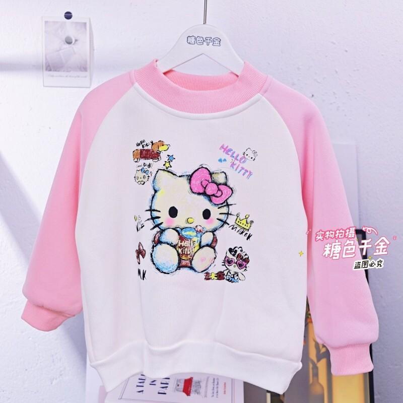 Sanrio 헬로 키티 걸스 양털 후드 따뜻한 겨울 만 - Sherpa Hoodie Fleece 리뷰 및 가격