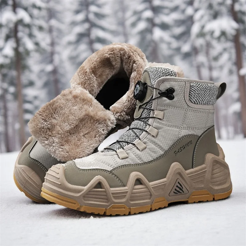 따뜻한 털 안감 남성용 전투 전술 사막 부츠 남성 야외 - Waterproof Winter Boot 리뷰 및 가격
