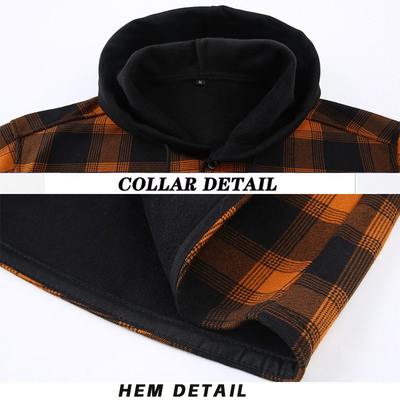 QICHE 플리스 안감 두꺼운 플란넬 셔츠 남성용 후드 - Flannel Shirt Lined 리뷰 및 가격