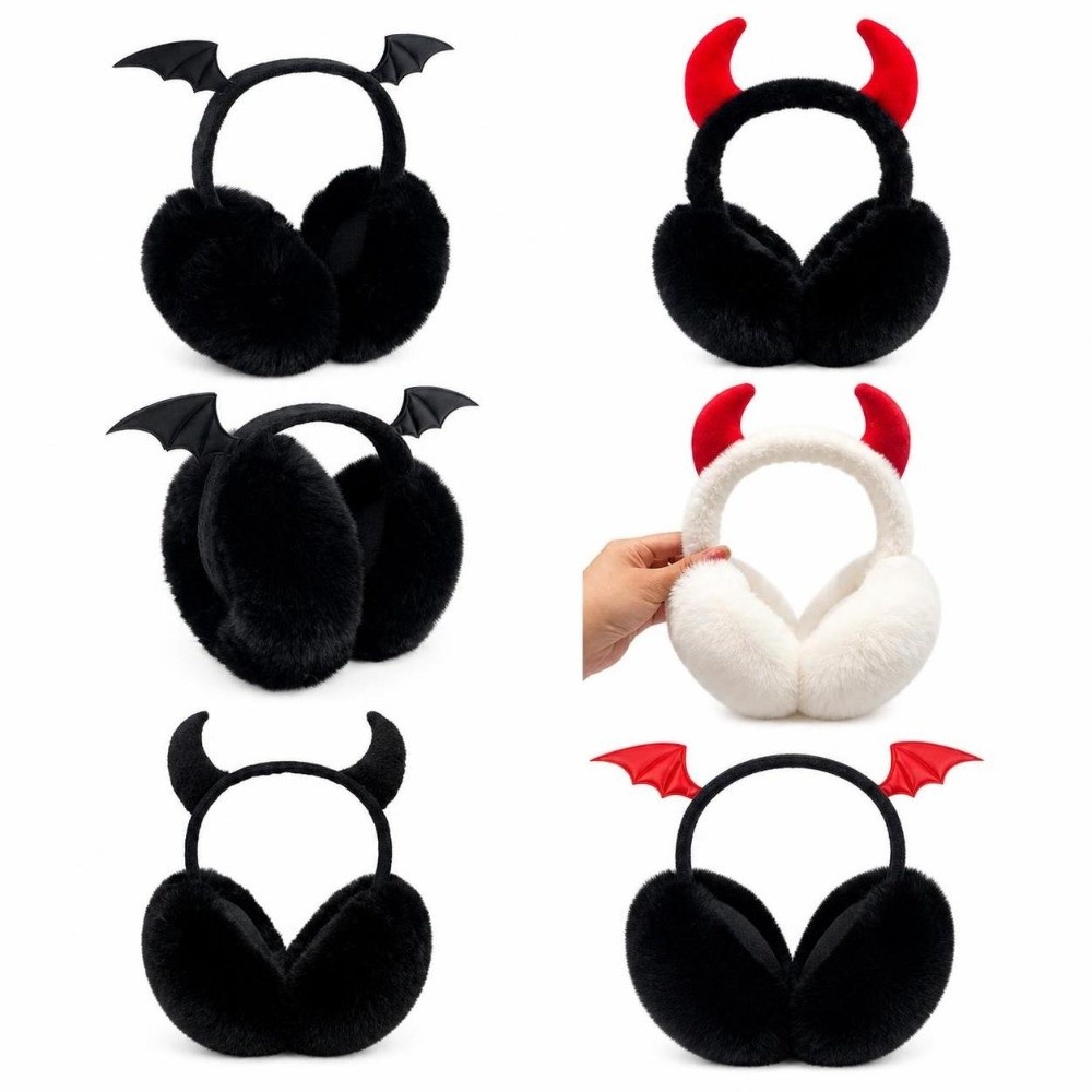 고딕 접이식 귀마개 악마 뿔 박쥐 날개 할로윈 코스프레 - Earmuffs Foldable 리뷰 및 가격