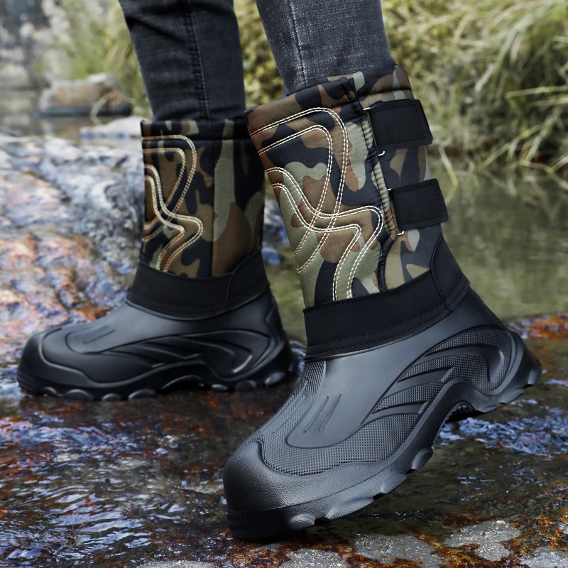 겨울 남성 부츠 패션 중간 길이 면화 신발 야외 방수  - Waterproof Winter Boot 리뷰 및 가격