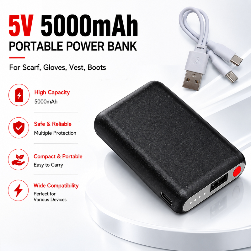 5V 5000mAh 가열 장갑 배터리 보조 배터리, 가 - Heated Vest Battery 리뷰 및 가격